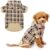 EXPAWLORER Plaid Dog Hoodie – British Style Soft and Warm Dog Sweater with Leash Hole, Hooded Cold Weather Clothes, Dog Sweatshirt, Outfits, Winter Coat for Small Medium Large Dogs