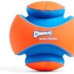 Chuckit! Kick Fetch Ball Dog Toy – Floats in Water – Perfect for Interactive Play – Made with Durable Rubber and Foam – For Large Dogs – Size Large – 8-inch Diameter – Pack of 1
