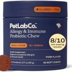 PetLab Co. Allergy & Immune Daily Probiotics for Dogs. Supports Yeast Production, Seasonal Allergies, Intermittent Itchiness, Gut & Digestive Health – 30 Chews for Small Dogs – Packaging May Vary