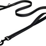 Heavy Duty Dog Leash – 2 Handles by Padded Traffic Handle for Extra Control, 6foot Long – Perfect for Medium to Large Dogs (6 ft, Black)