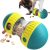 BSISUERM Dog Puzzle Toy Adjustable Treat Dispensing Ball Food Dispenser Tough Slow Feeder Puppy Enrichment Training Toy Pet Interactive Chase Toys for Small Medium Large Dogs to Keep Them Busy, Green