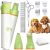 unibono Dog Grooming Kit with Paw Trimmer, All-in-One Low Noise Electric Rechargeable Small Quiet Pet Clippers Foot Dog Hair Shaver with Stainless Steel Scissors and Comb for Dogs at Home (Green)