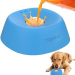 Yipetor Slow Feeder Dog Bowls for Liquid Treat, 【Entertained Ball-in】 Bone Broth Dog Lick Bowl, 3/4 Cup Yogurt Pup Lick Toy for Large Medium Small Breeds Dietary Supplement/Post-op Nutrition