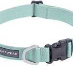 Ruffwear, Hi & Light Dog Collar, Ultralight Quick Release Buckle, Adjustable Trail Running Polyester Collar with Silent ID Attachment, Sage Green, 9″-11″