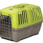 MidWest Homes for Pets Spree Travel Carrier – Hard-Sided Dog & Cat Carrier, Small Pet Travel Crate with Handle, Ventilated Design, Easy Assembly, 22-Inch, Green