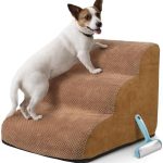 Dog Stairs for Bed – Large Folding Pet Ramp for High Beds, Furniture, Couch – Steps for Small Pets, Cats, Older Dogs, Puppies