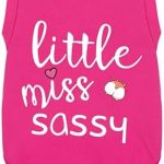 Paiaite Dog Clothes Fashionable Sleeveless Pet Vest: ‘Little Miss Sassy’ Printed Cotton Dog Shirt, Ideal for Small, Medium, and Large Breeds, Ensuring Comfort and Breathability Rose Red S