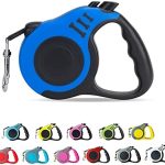 Retractable Dog Leash Automatic Telescopic Tractor Dog Tape, Pet Tape 10/16 FT Durable and Convenient, with Non-Slip Handle, Suitable for Small and Medium-Sized Dogs Blue