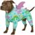 LovinPet Large Dog Pajamas, Four-Leg Stretch Onesie Bodysuit, Lightweight UV-Shielding Pajamas, Anti-Lick Calming Recovery Suit for Surgery, 3D Dino Wing Design with Soft Spikes, Blue Purple, M