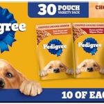 Pedigree Chopped Ground Dinner Wet Dog Food Pouches Variety Pack, 3.5 oz Pouches, 30 Count