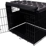 Pet Prime Dog Crate Cover Indoor/Outdoor Durable Windproof 600D Oxford Fabric Pet Kennel Cover Fit for 24 30 36 42 48 Inches Wire Dog Crate for Small and Large Dogs-Cover Only(24 Inch (24″x18″x19″))