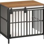 HOOBRO Dog Crate Furniture with Sliding Barn Door, Dog Kennel Indoor for Small/Medium Dogs, Heavy Duty Dog Cage with 2 Doors, End Table for Living Room, Bedroom, Rustic Brown and Black BWH73GW03