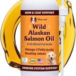 Natural Dog Company Wild Alaskan Salmon Oil Formula with Omega 3, Fish Oil for Dogs Supplement, Skin & Coat Dog Oil, Itchy Relief, Immune Support for Joints & Heart, Liquid Food Topper, 16 oz.