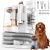 Pet Grooming Kit with 3.4L Oversized Vacuum Suction – 99% Pet Hair Removal – Professional Dog Clippers & Shedding Tools for Cats, Teddy, Poodle, Golden Retrievers (White-Orange)