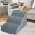 Dog Stairs for High Beds, 3-Step Dog Stairs & Steps 15.8″ H for Small Dogs Cats pet to get on 16-20 inches Tall Couch/Chair/beds. 3 Tiers Pet Doggy Ramp Ladder with Non-Slip Bottom for Indoor Stairs