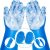 Augwind 6PCS Pet Grooming Kit for Dogs, Cats and Horses | Dog Washing Gloves | Cleanroom Gloves | Dog Bath Brush | Dog Bath Gloves | Dog Shampoo Brush | Dog Bath Supplies (Navy Blue)