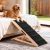 43″ Long Dog Ramp with Landing Platform for Bed, Couch & Car – 6 Level Adjustable Height (10.8″ to 23.6″), Foldable Wooden Pet Ramp with Non-Slip Surface, for Small, Medium & Old Dogs Up to 140 LBS