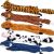 SHARLOVY Dog Squeaky Toys 5 Pack, Pet Crinkle Toy No Stuffing Animals Plush, Dog Chew for Large and Medium, Small Puppy Teething for Boredom
