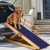 Dog Ramp for Beds, Cars, Couches, Dog Steps Anti-Slip Surface, Dogs Ramps for Old Small Pet,High Traction with Platform, 7 Adjustable Heights 16″ to 27″ Up, Portable Stairs Design for Dogs, 45.3″ Long