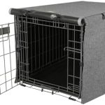 Seiyierr Dog Crate Cover – Kennel Covers Fit for 30 Inch Dogs Crate, Double Door Polyester for Wire Puppy Cage Indoor Outdoor Protection, Grey