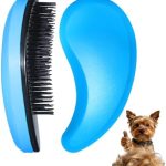 Small Dog Brush- Grooming Tool for Teddy, Yorkies, Maltese, Shih Tzu, Chihuahua – Puppy Hair Brush (Blue)