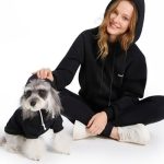 XPUDAC Matching Hoodie for Dogs and Humans Fleece Sweatshirt Soft Warm Pet Hoodie Sweater for Large Small Medium Dog and Owner Matching Clothes Cold Weather, Black, Small