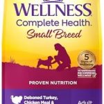 Wellness Complete Health Small Breed Adult Dry Dog Food, Grain Free Kibble, Chicken and Salmon Recipe, 11 lb Bag