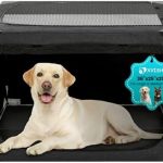 Dog Crate,36x25x25 Inch Large Dog Crate for Large or Medium Dogs, Portable and Foldable Design of Dog Cage, Perfect for Travel or Home Use, Dog Kennel with 3-Door and Durable Mesh Windows, Dark Grey