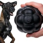 Monster K9 Indestructible XL Dog Ball – Lifetime Replacement – Durable Dog Toy for Aggressive Chewers – Safe, Non-Toxic Natural Rubber – Chew, Fetch, Stuff with Treats – USA Made – 4” (Soft Ball Size)