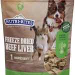 Nutri Bites Freeze Dried Beef Liver Dog & Cat Treats, Single Ingredient High Protein Pet Treats, 17.6 oz