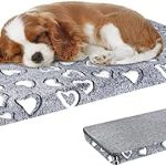 VANKEAN Reversible Cool and Warm Dog Bed Mat for Crates – Stylish Pad With Waterproof Inner Linings and Removable Machine Washable Cover, Firm Support for Small to XX-Large Dogs, Grey