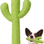 MewaJump Dog Chew Toys, Durable Rubber Dog Toys for Aggressive Chewers, Cactus Tough Toys for Training and Cleaning Teeth, Interactive Dog Toys for Medium/Large Dog
