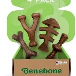 Benebone Large 4-Pack Dog Toys for Aggressive Chewers – Durable Dog Bones, Made in USA – Dog Toys for Large Dogs Under 90 lbs