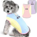 3 Pack Dog Cooling Vest with D-Ring Dog Tshirt Sun Protection Small Puppy Clothes for Girls Boys Stretchy Shirts for Dogs Lightweight Breathable Shirt French Bulldog Frenchie Dachshund Clothes