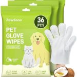 36PCS Hypoallergenic Pet Glove Wipes for Dogs & Cats – Quick Clean & Deodorizing Between Baths & Travel | Dog Washing Wipes for Fur, Butt, Paws, Eyes & Ears| Cat Cleaning Gloves for Grooming & Bathing