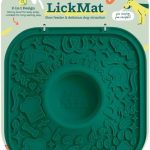 WOOF LickMat – Easy-to-Clean Lick Mat for Dogs – Slow Feeder Mat with Non-Slip Design – BPA-Free Silicone Lick Mat – Interactive Dog Toys – Green