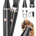 oneisall 2 Speed Cat Clippers with Double Blades, Rechargeable Cordless Small Cat Paw Trimmer, Low Noise for Trimming Dog’s Hair Around Paws, Eyes, Ears, Face, Rump (Black)