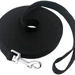 PETGOGO 15ft 20ft 30ft 40ft 50ft Long Dog/Puppy Lead Obedience Recall Training Dog Leashes for Small Medium Dogs Camping, Training, Play, or Backyard (20 FT, Black)