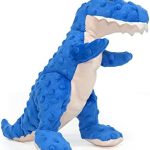 DODODOLA Dog Toys Dinosaur Dog Toy Blue Stuffed Animals Chew Toy Plush Squeaky Dog Birthday Toys for Small Large Big Dogs