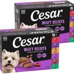 Cesar Wet Dog Food Classic Loaf in Sauce Grilled Chicken, Filet Mignon, Porterhouse Steak, Beef, Chicken & Liver and Turkey Variety Pack 3.5 oz. Easy Peel Trays (36 Count, Pack of 1)