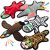 LECHONG No Stuffing Dog Squeaky Toys, Glowing Eyes Crinkle Plush Puppy Toys for Teething Chewing, 5pcs Flat Tough Dog Toys Set for Large Medium Small Dogs to Keep Them Busy