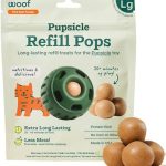 WOOF Pupsicle Refill Pops – Low-Mess Dog Snacks – with Peanut Butter and Beef – Dog Treats – Long Lasting – Large Pops – 7 Count
